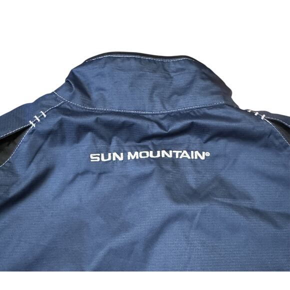 Sun Mountain Golf Jacket Coat Lightweight Rain Windbreaker Men’s Medium M Blue - Picture 12 of 16